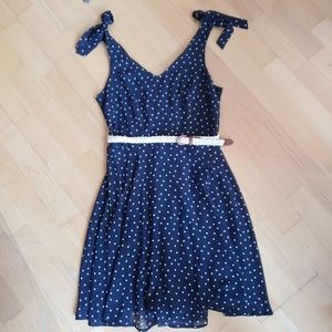 City Studio - Blue and White Polka Dot Dress